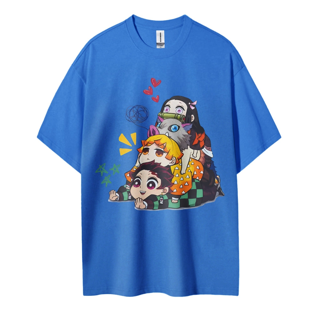 Demon Slayer Pure Cotton Unisex Crew Neck Anime T-Shirt
