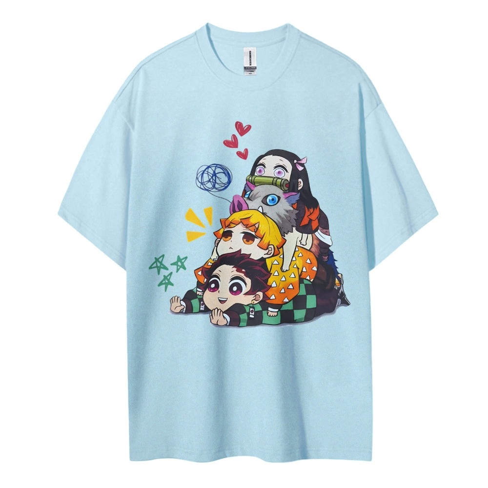 Demon Slayer Pure Cotton Unisex Crew Neck Anime T-Shirt
