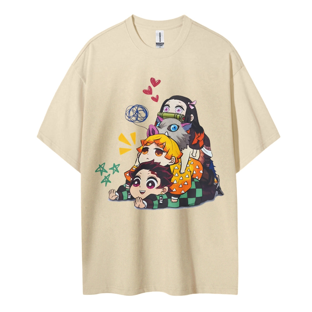 Demon Slayer Pure Cotton Unisex Crew Neck Anime T-Shirt