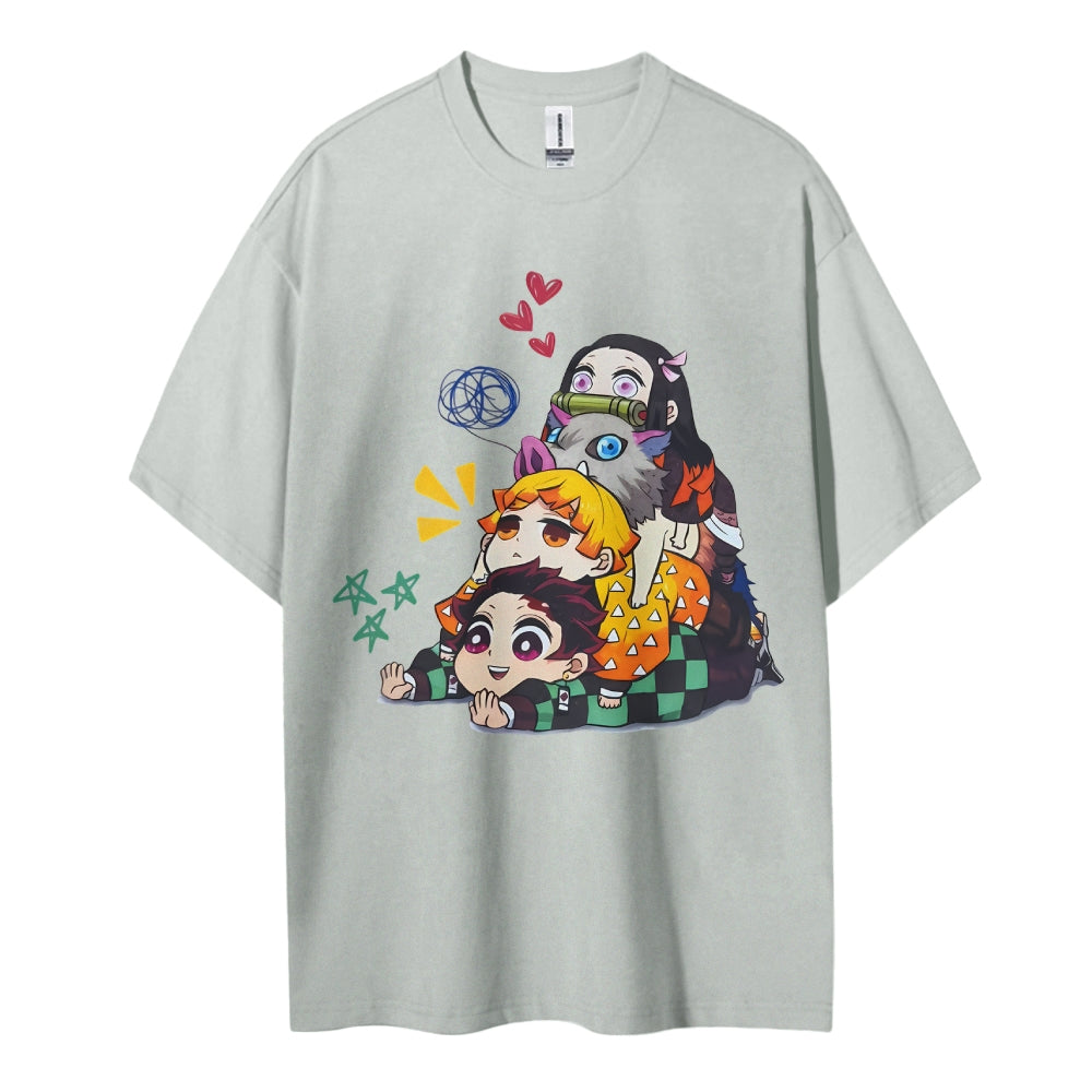 Demon Slayer Pure Cotton Unisex Crew Neck Anime T-Shirt