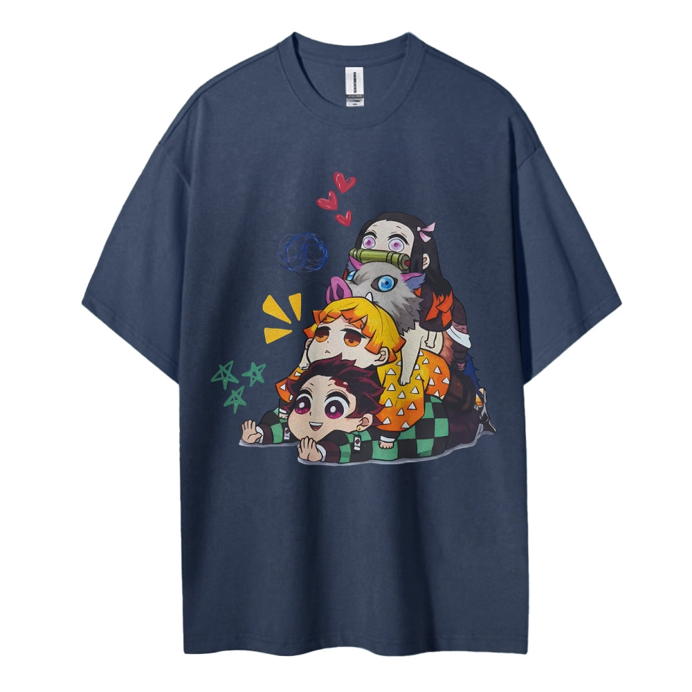 Demon Slayer Pure Cotton Unisex Crew Neck Anime T-Shirt