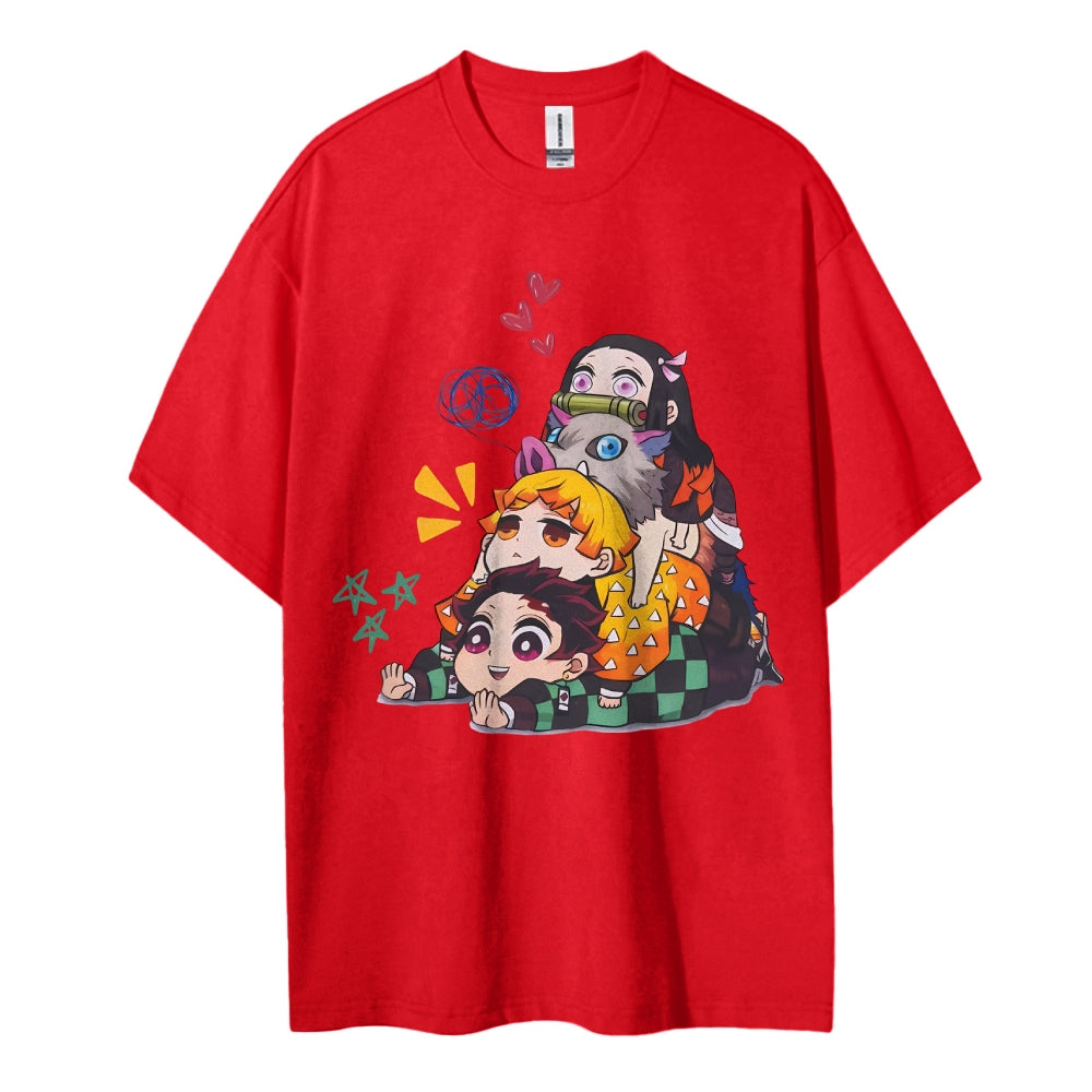 Demon Slayer Pure Cotton Unisex Crew Neck Anime T-Shirt