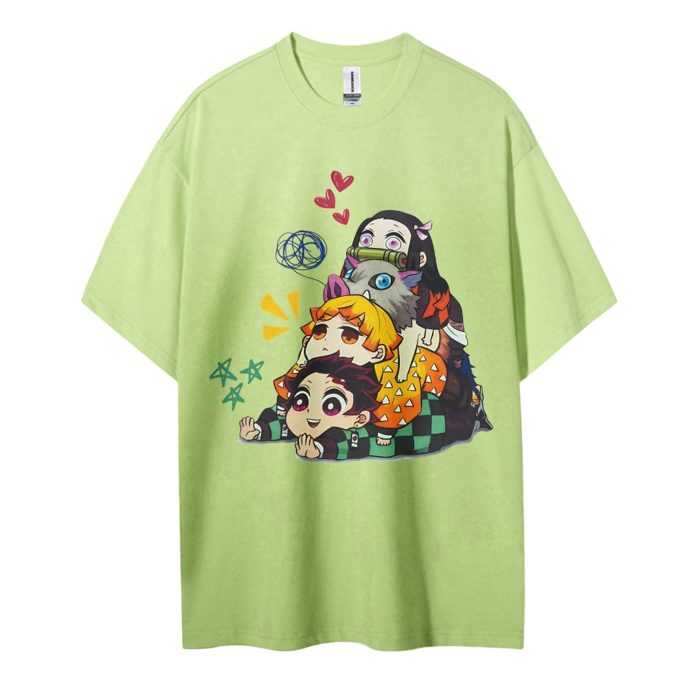 Demon Slayer Pure Cotton Unisex Crew Neck Anime T-Shirt