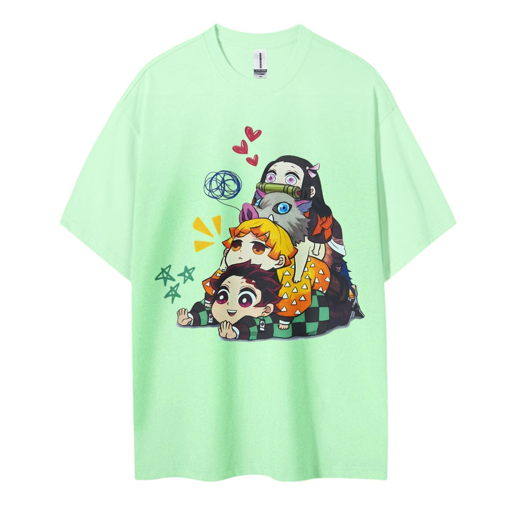 Demon Slayer Pure Cotton Unisex Crew Neck Anime T-Shirt