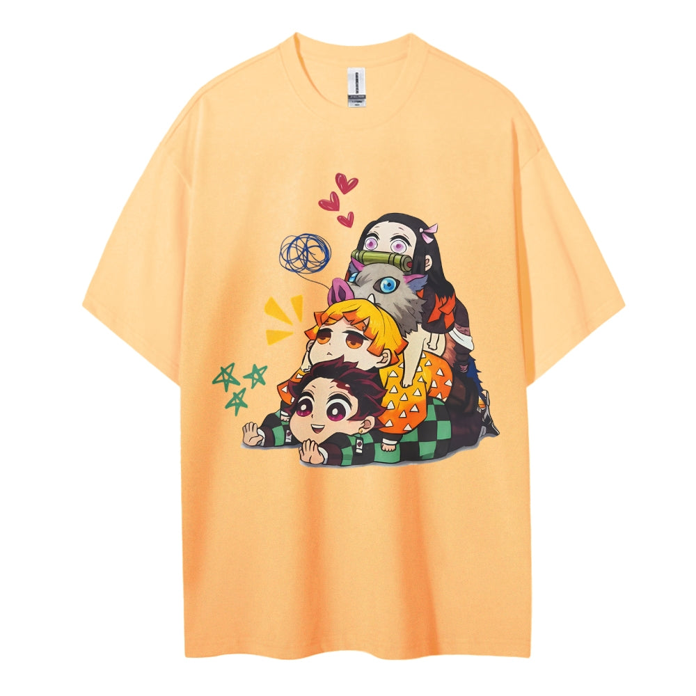 Demon Slayer Pure Cotton Unisex Crew Neck Anime T-Shirt
