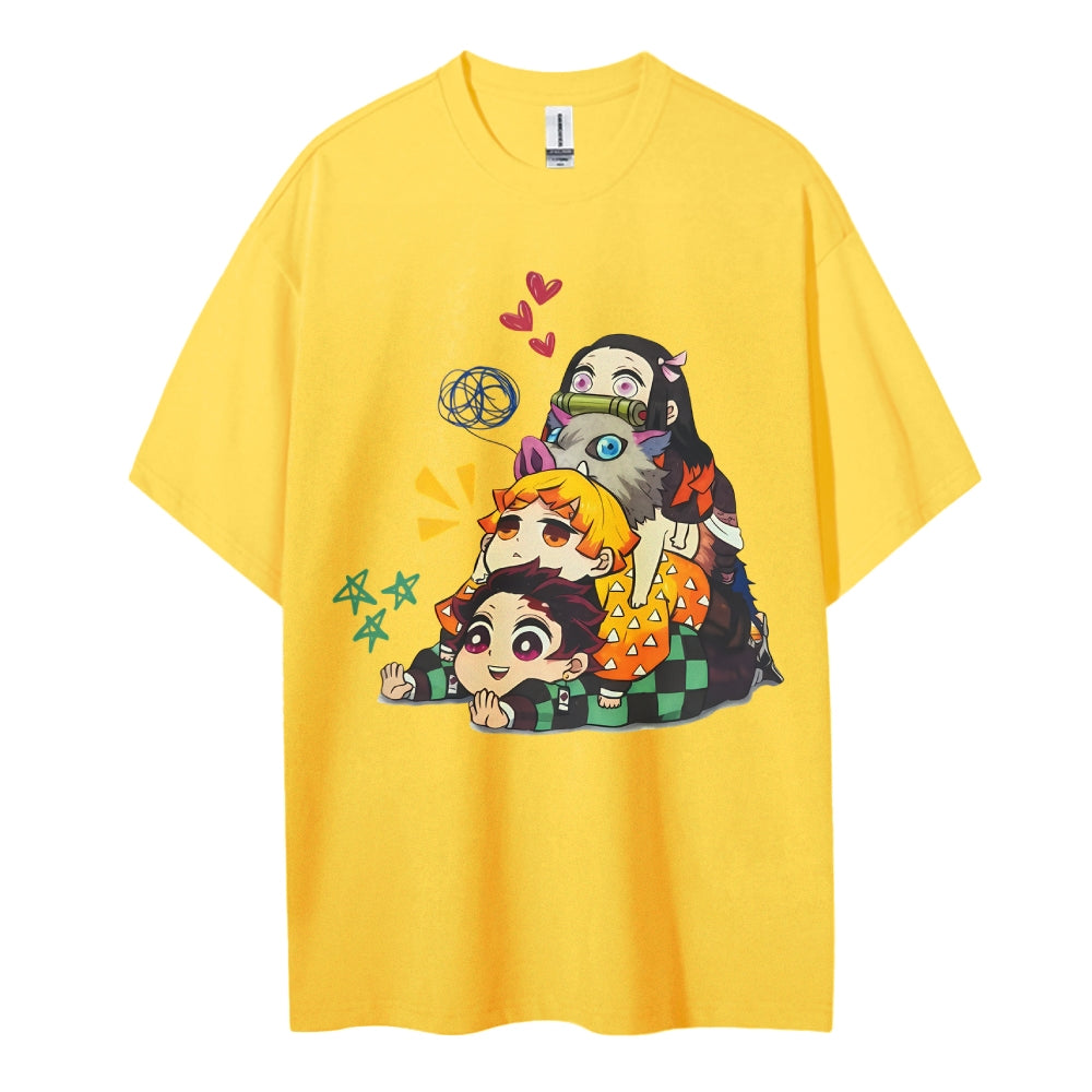 Demon Slayer Pure Cotton Unisex Crew Neck Anime T-Shirt