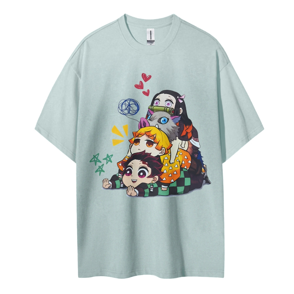 Demon Slayer Pure Cotton Unisex Crew Neck Anime T-Shirt
