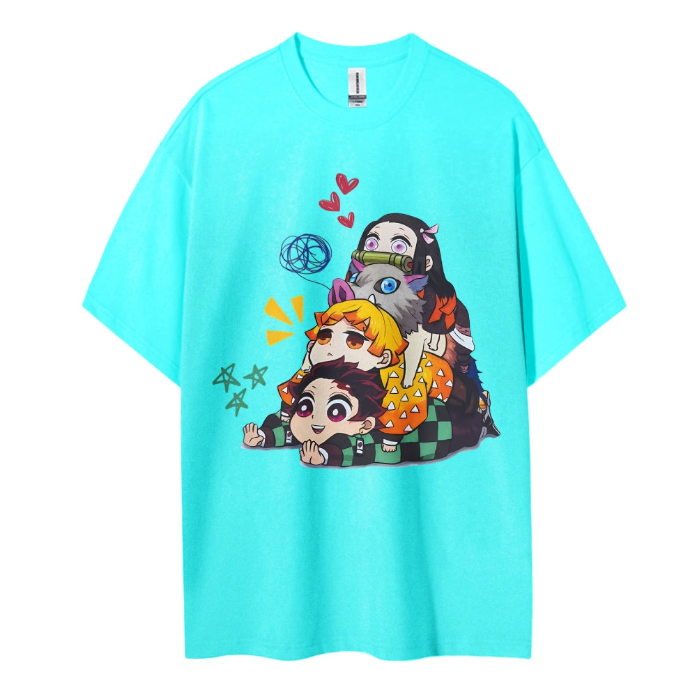 Demon Slayer Pure Cotton Unisex Crew Neck Anime T-Shirt