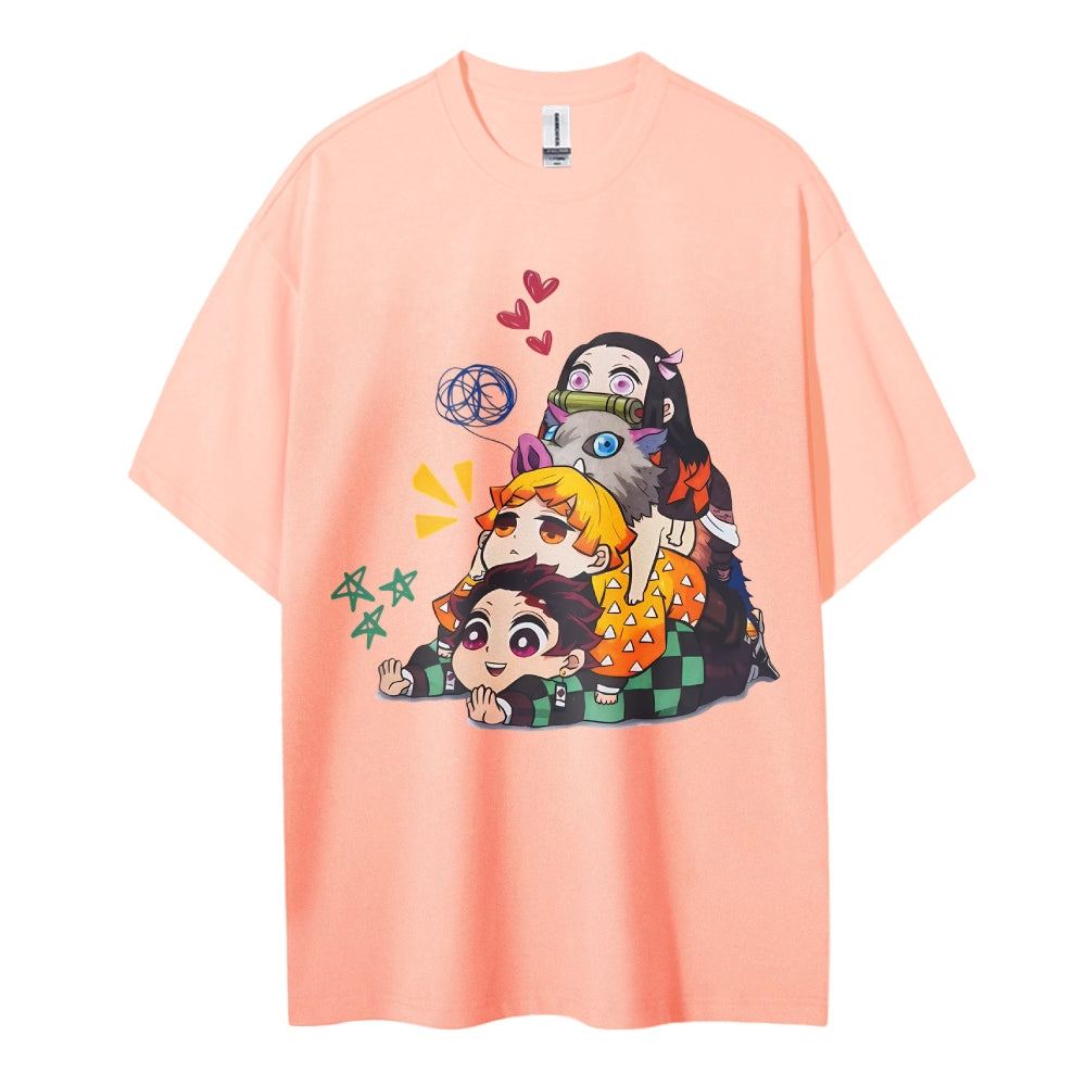 Demon Slayer Pure Cotton Unisex Crew Neck Anime T-Shirt
