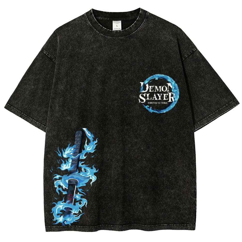 Unisex Fit Washed T-Shirt Demon Slayer
