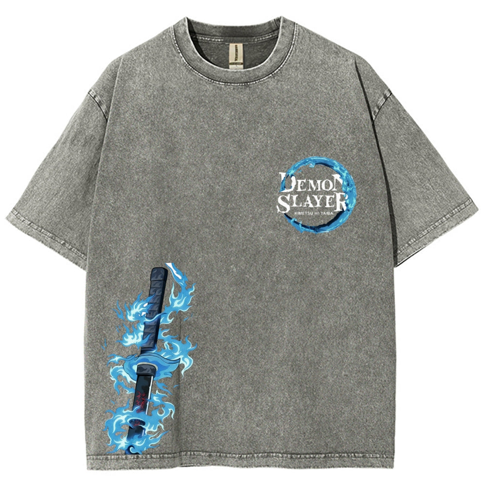Unisex Fit Washed T-Shirt Demon Slayer