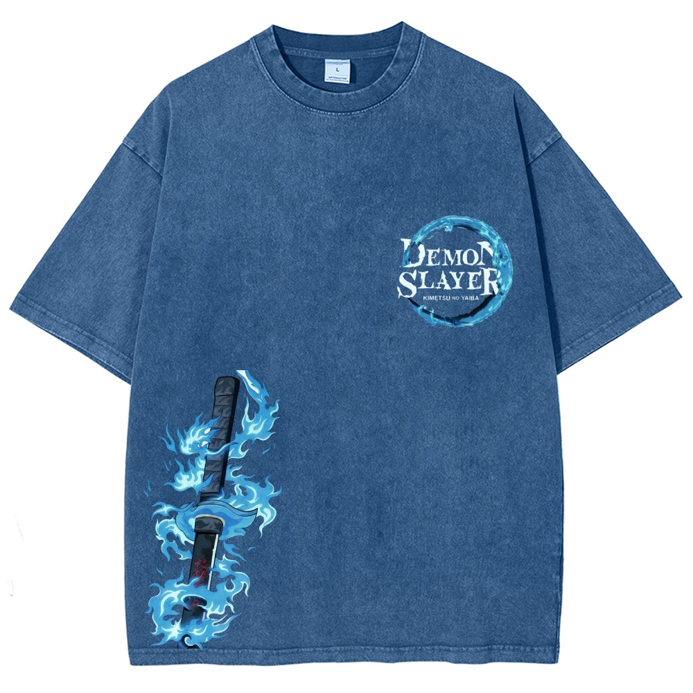 Unisex Fit Washed T-Shirt Demon Slayer