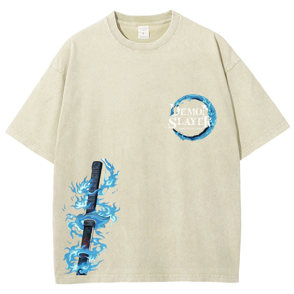 Unisex Fit Washed T-Shirt Demon Slayer