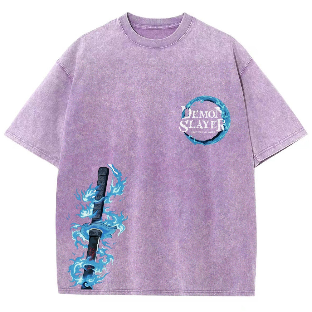 Unisex Fit Washed T-Shirt Demon Slayer