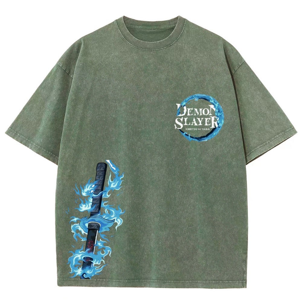 Unisex Fit Washed T-Shirt Demon Slayer