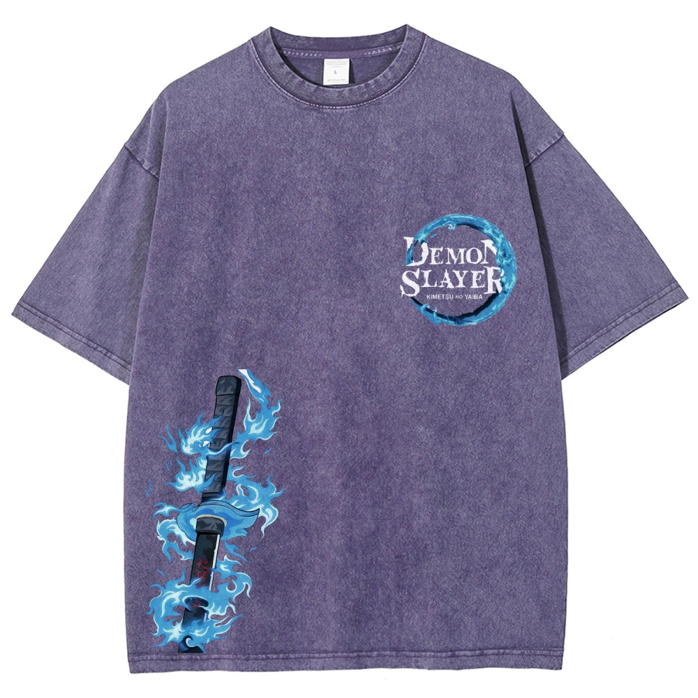 Unisex Fit Washed T-Shirt Demon Slayer