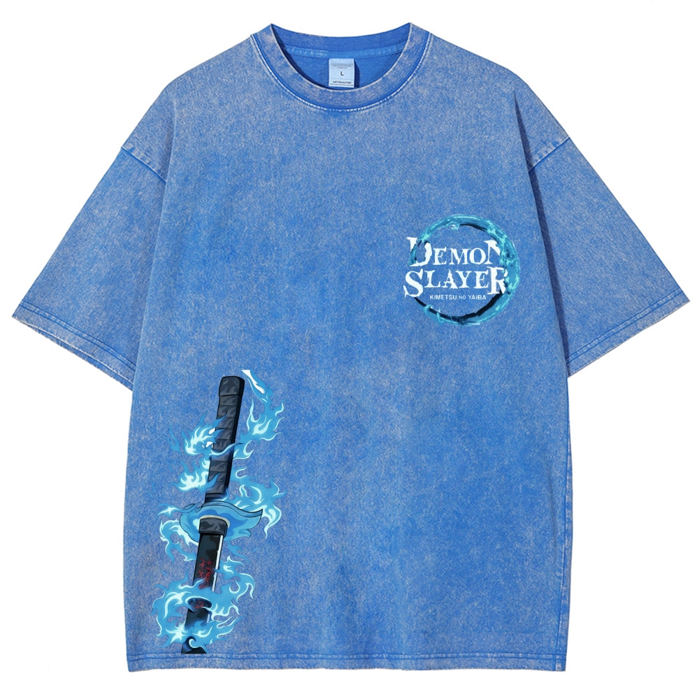 Unisex Fit Washed T-Shirt Demon Slayer