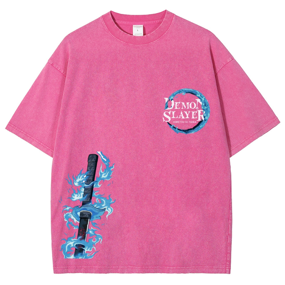 Unisex Fit Washed T-Shirt Demon Slayer