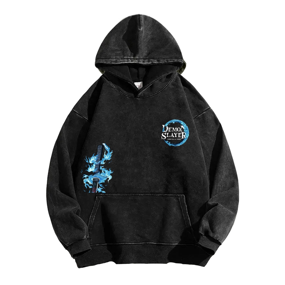 Unisex Washed Hoodie Demon Slayer