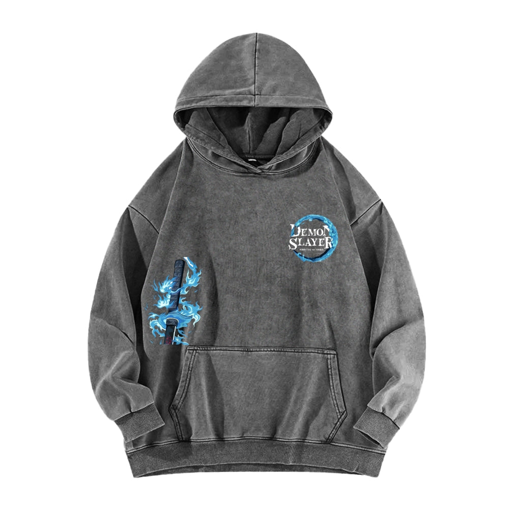 Unisex Washed Hoodie Demon Slayer