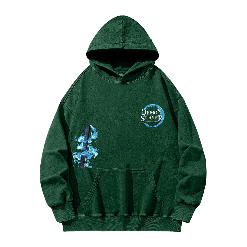Unisex Washed Hoodie Demon Slayer