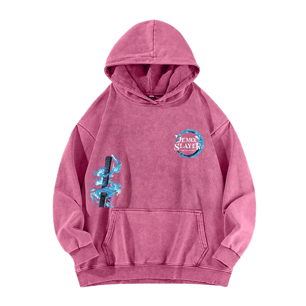 Unisex Washed Hoodie Demon Slayer