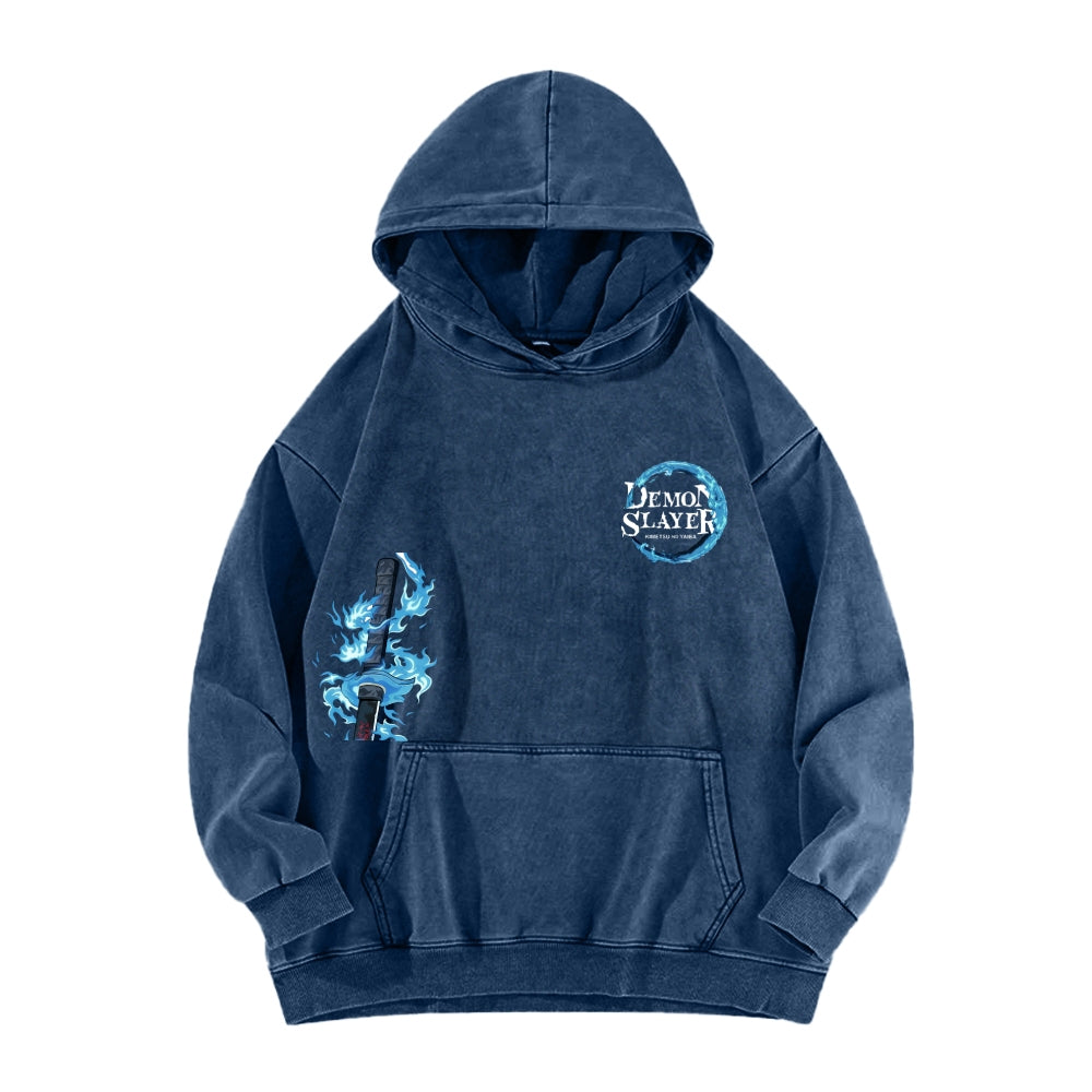 Unisex Washed Hoodie Demon Slayer