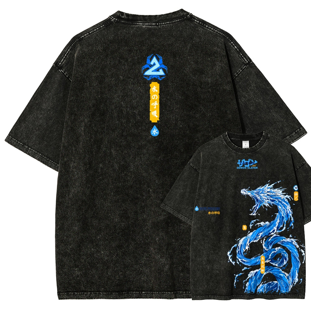 Unisex Fit Washed T-Shirt Demon Slayer