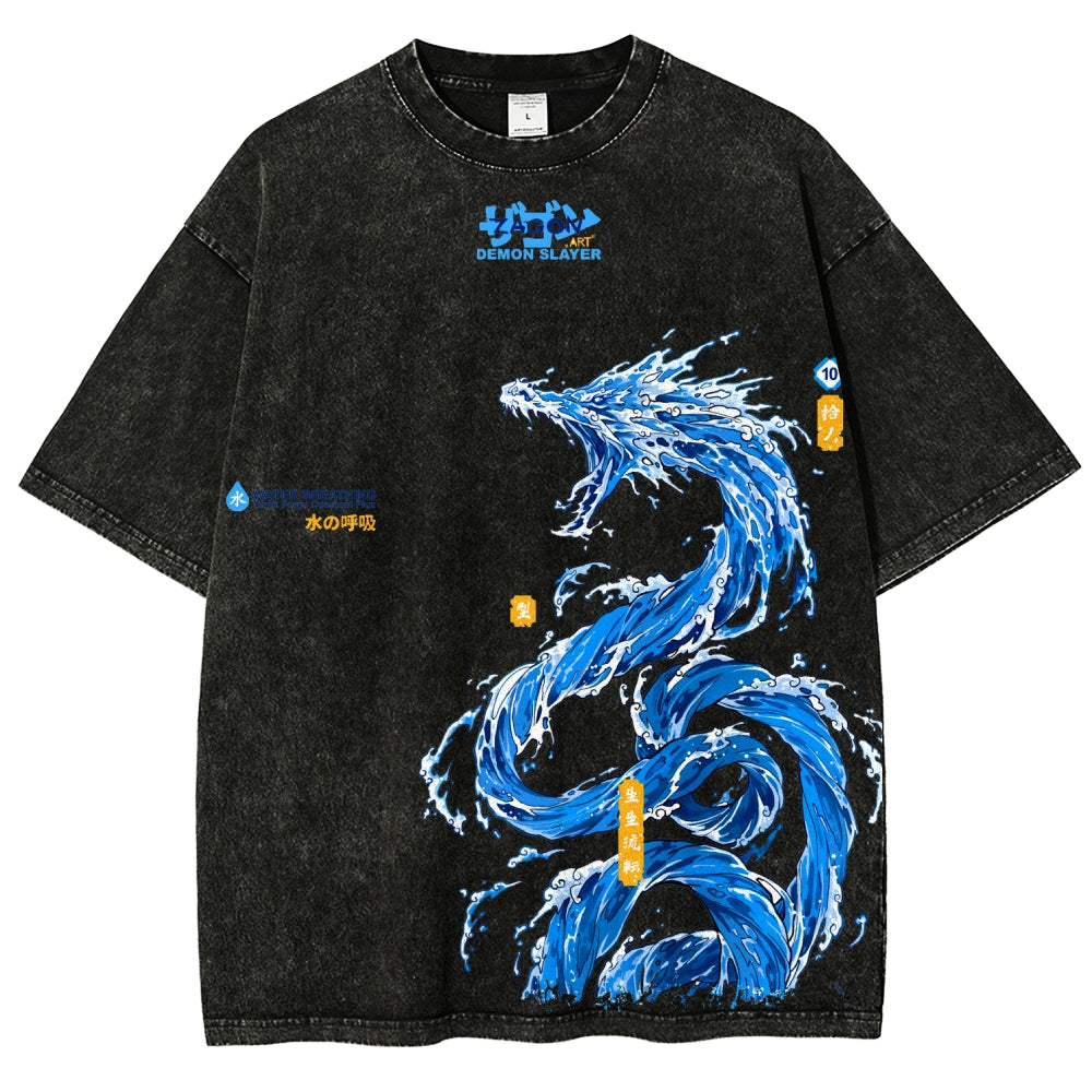 Unisex Fit Washed T-Shirt Demon Slayer