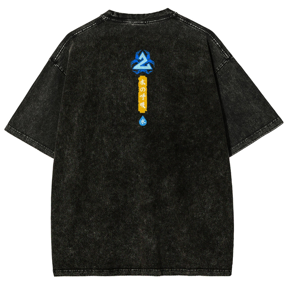 Unisex Fit Washed T-Shirt Demon Slayer