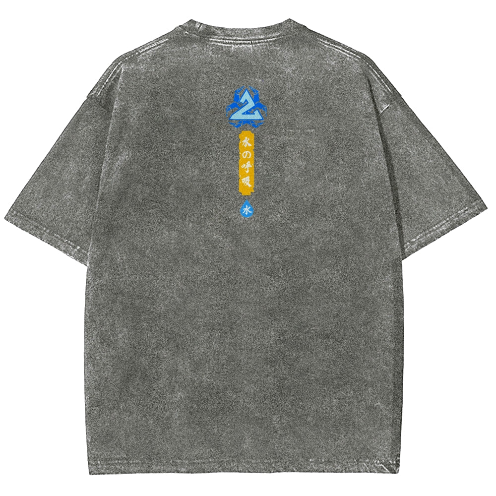 Unisex Fit Washed T-Shirt Demon Slayer