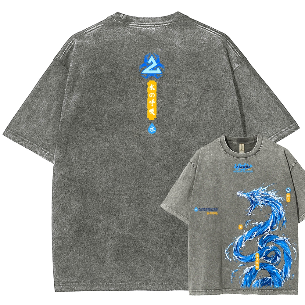 Unisex Fit Washed T-Shirt Demon Slayer