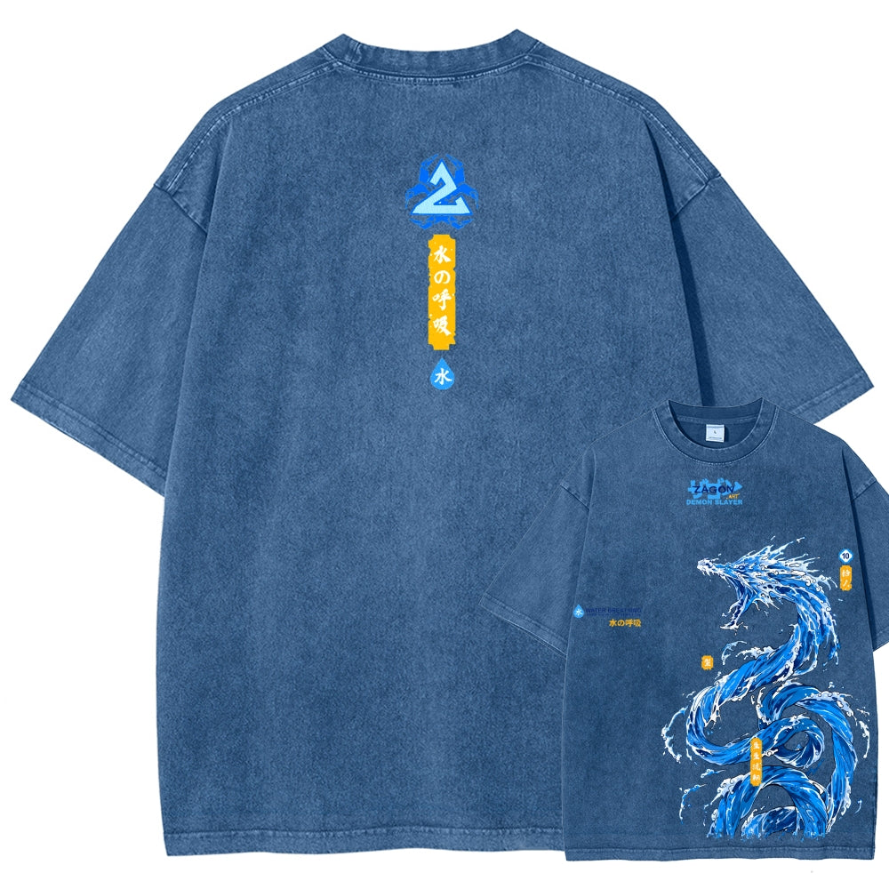 Unisex Fit Washed T-Shirt Demon Slayer