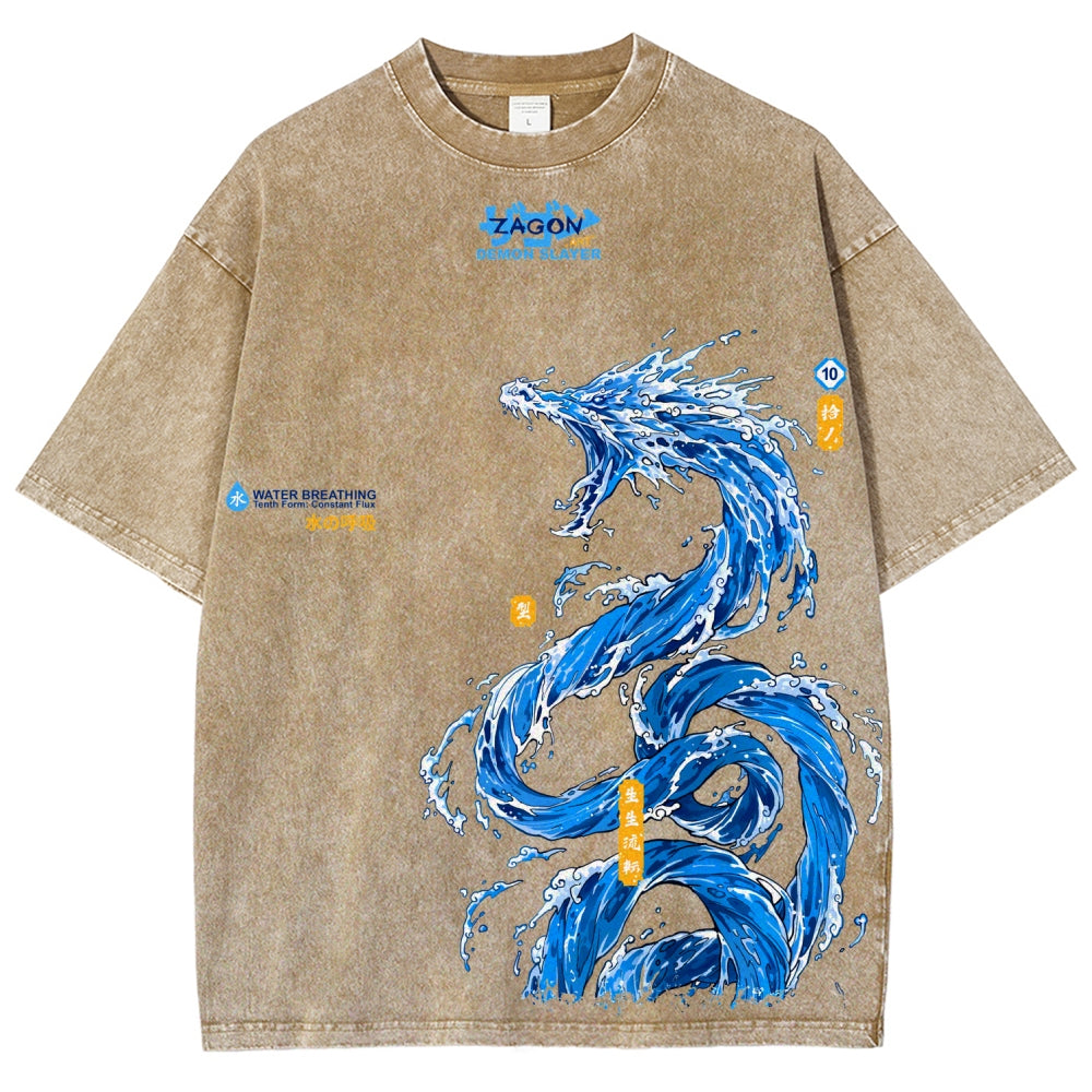 Unisex Fit Washed T-Shirt Demon Slayer