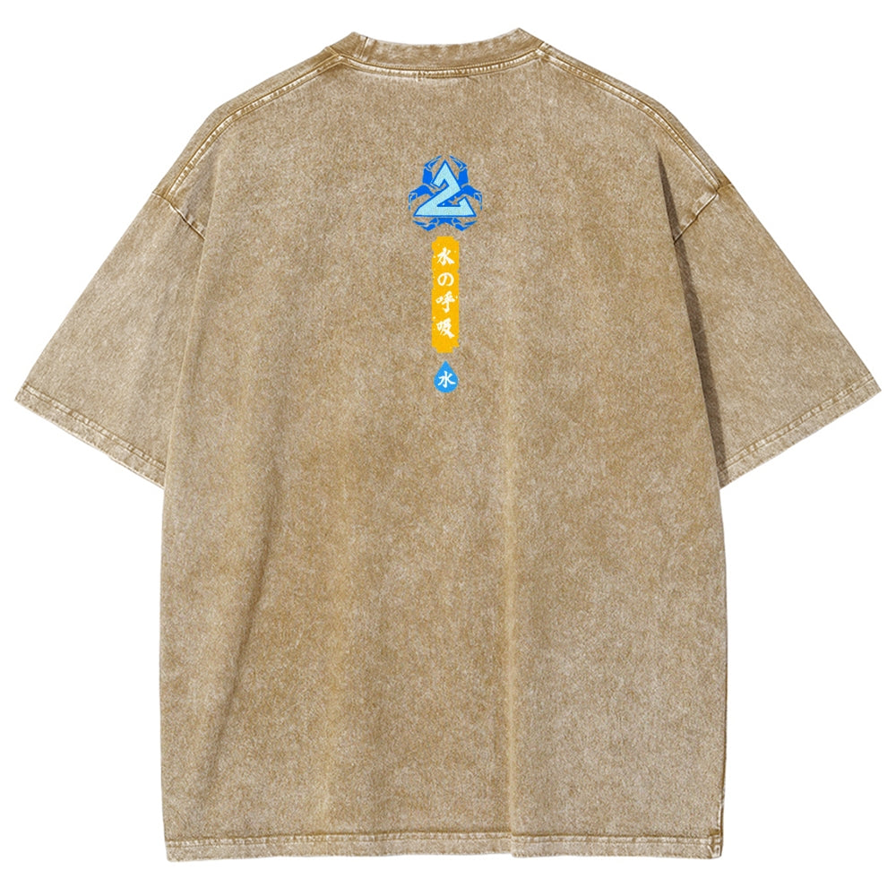 Unisex Fit Washed T-Shirt Demon Slayer