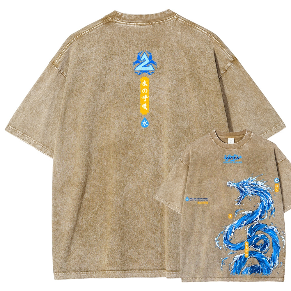Unisex Fit Washed T-Shirt Demon Slayer
