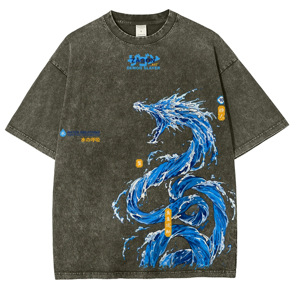 Unisex Fit Washed T-Shirt Demon Slayer