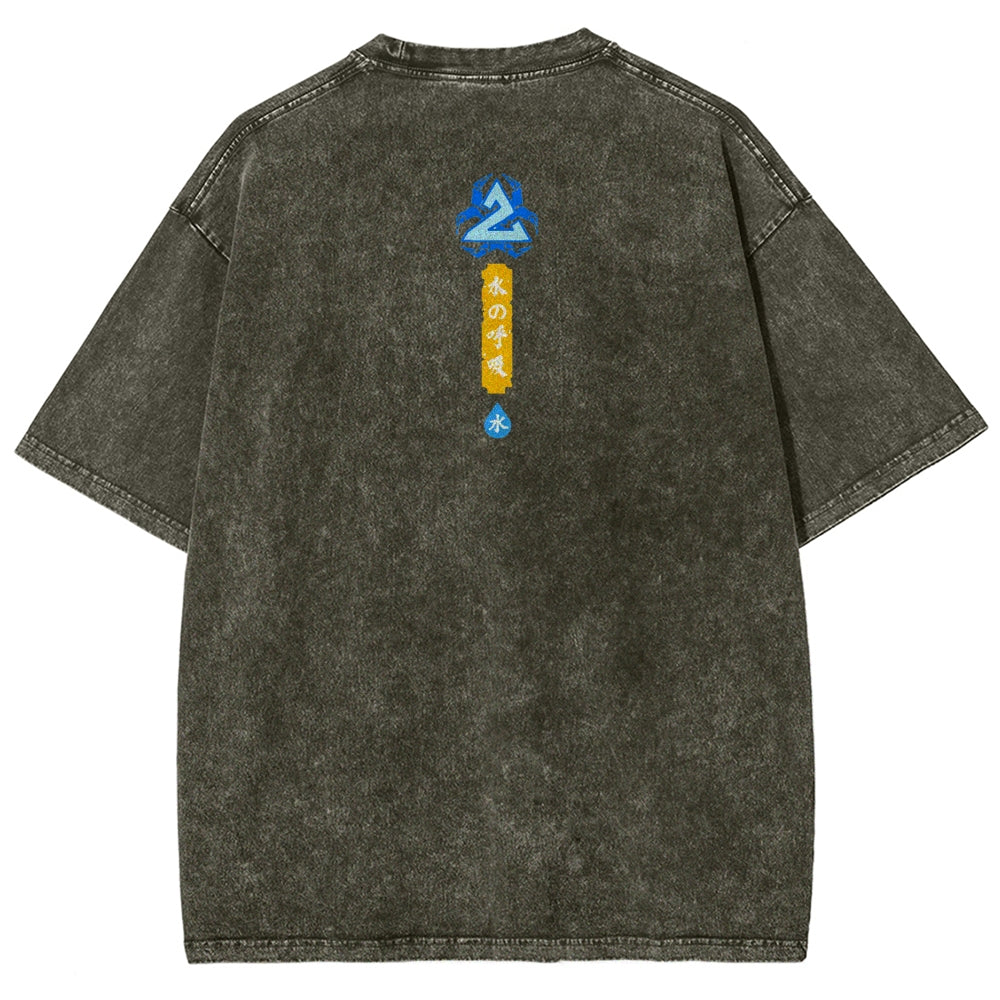 Unisex Fit Washed T-Shirt Demon Slayer