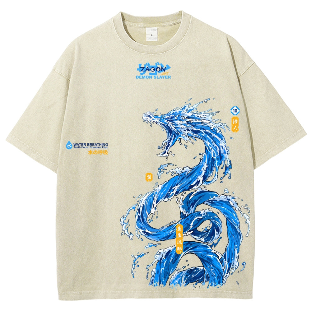 Unisex Fit Washed T-Shirt Demon Slayer