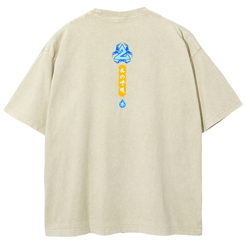 Unisex Fit Washed T-Shirt Demon Slayer