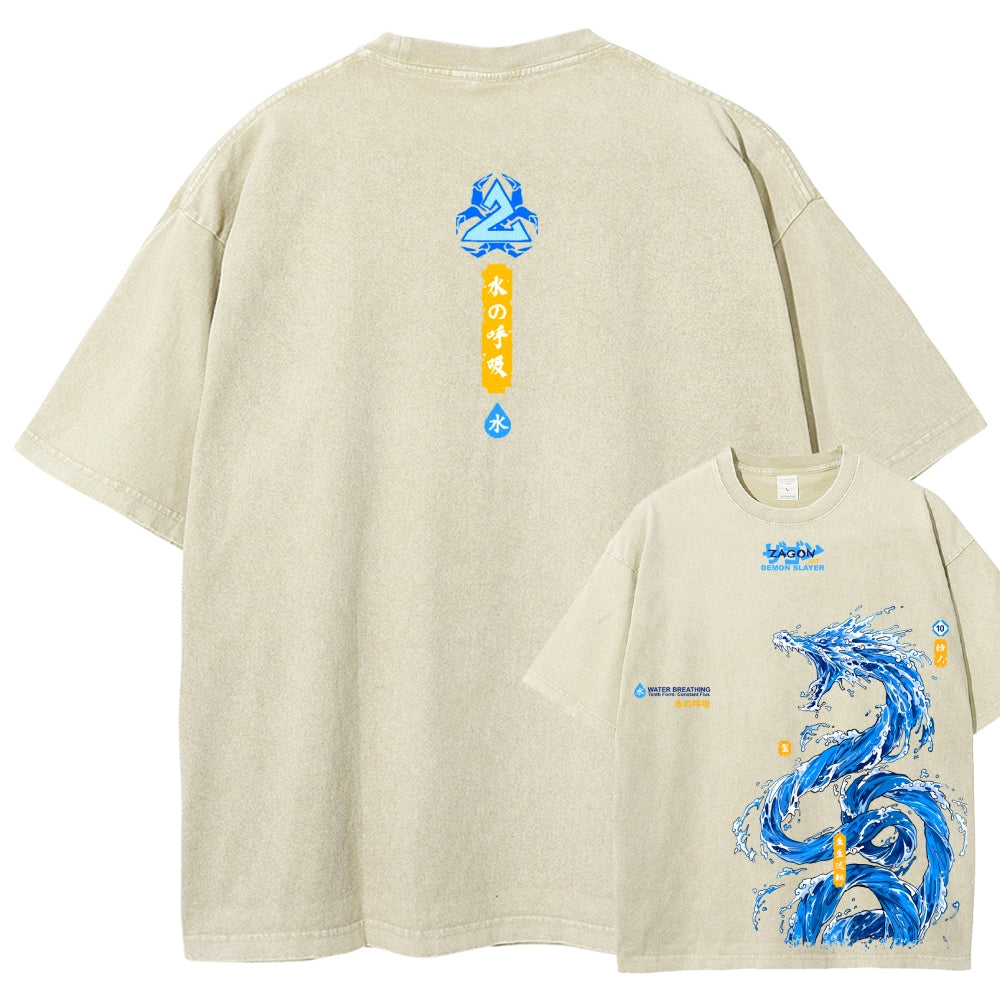 Unisex Fit Washed T-Shirt Demon Slayer