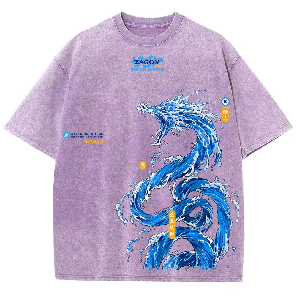 Unisex Fit Washed T-Shirt Demon Slayer