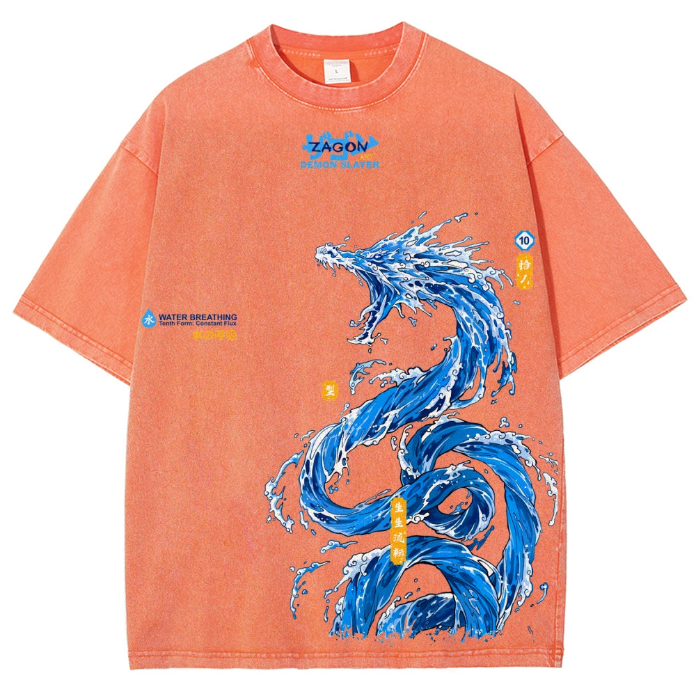Unisex Fit Washed T-Shirt Demon Slayer