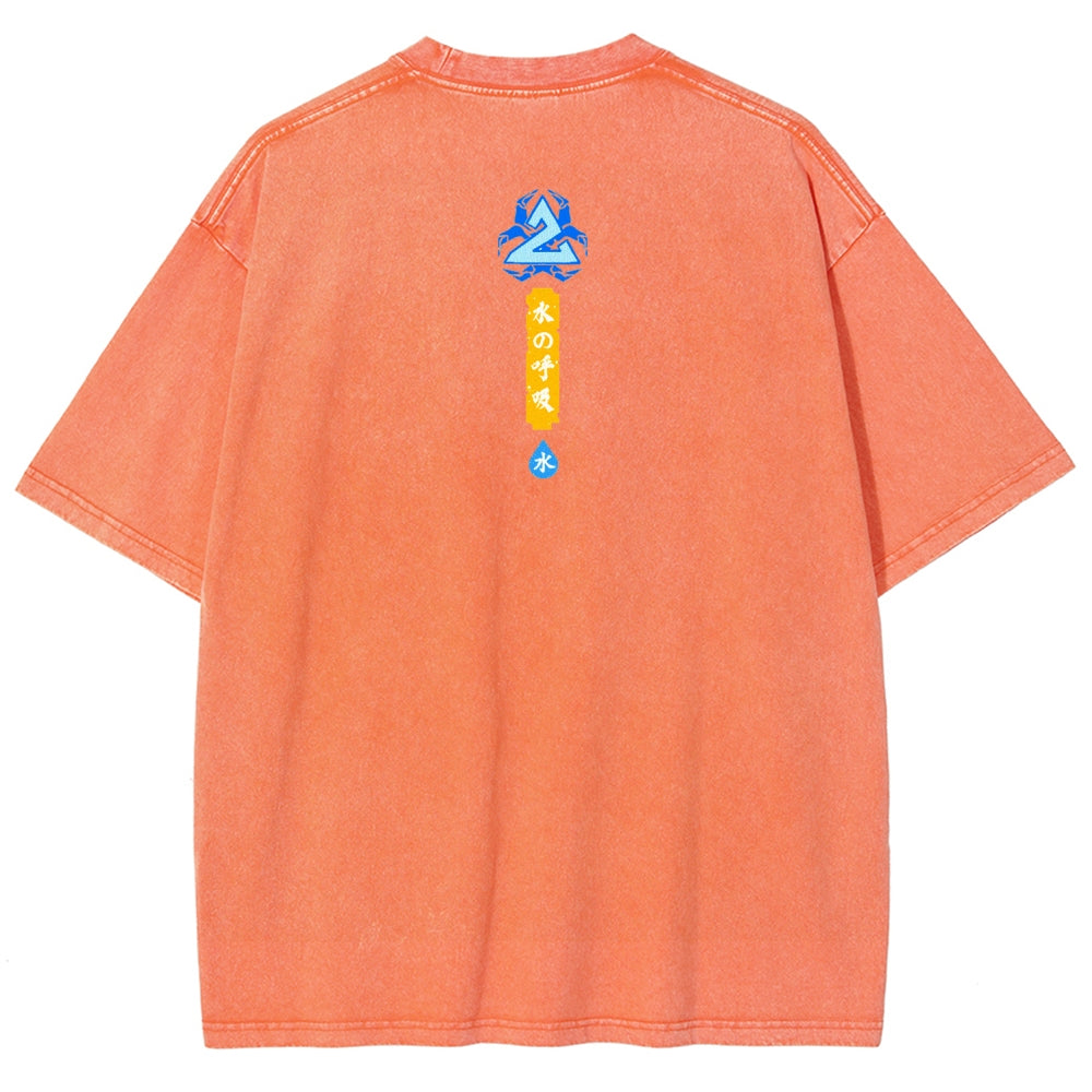 Unisex Fit Washed T-Shirt Demon Slayer