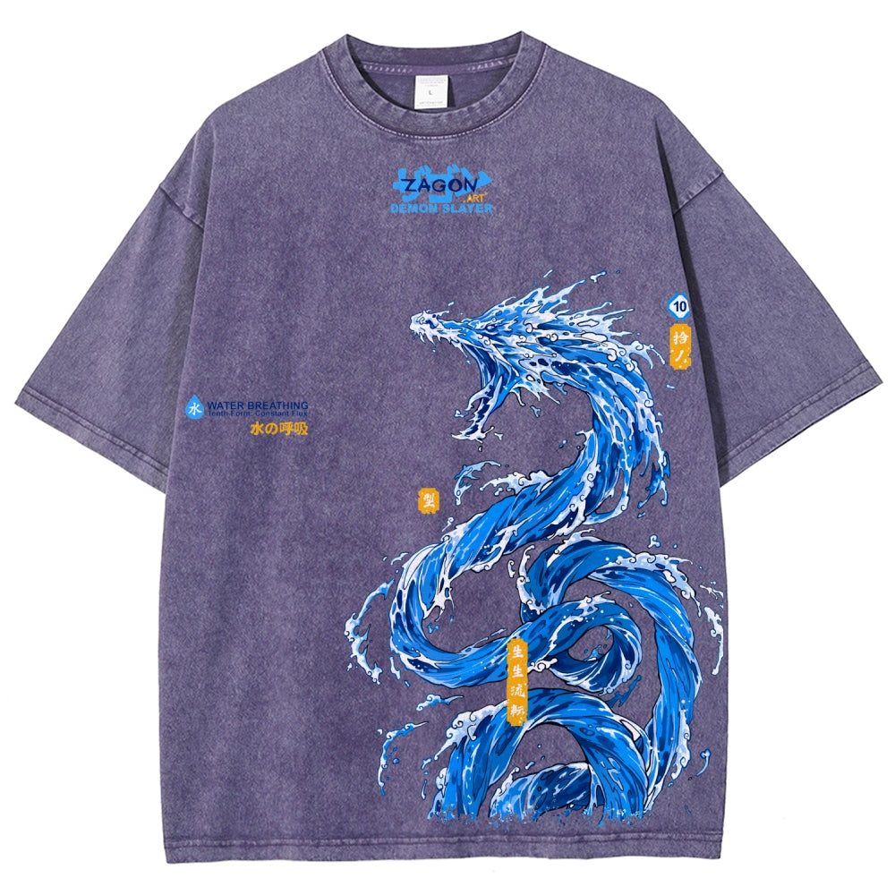 Unisex Fit Washed T-Shirt Demon Slayer