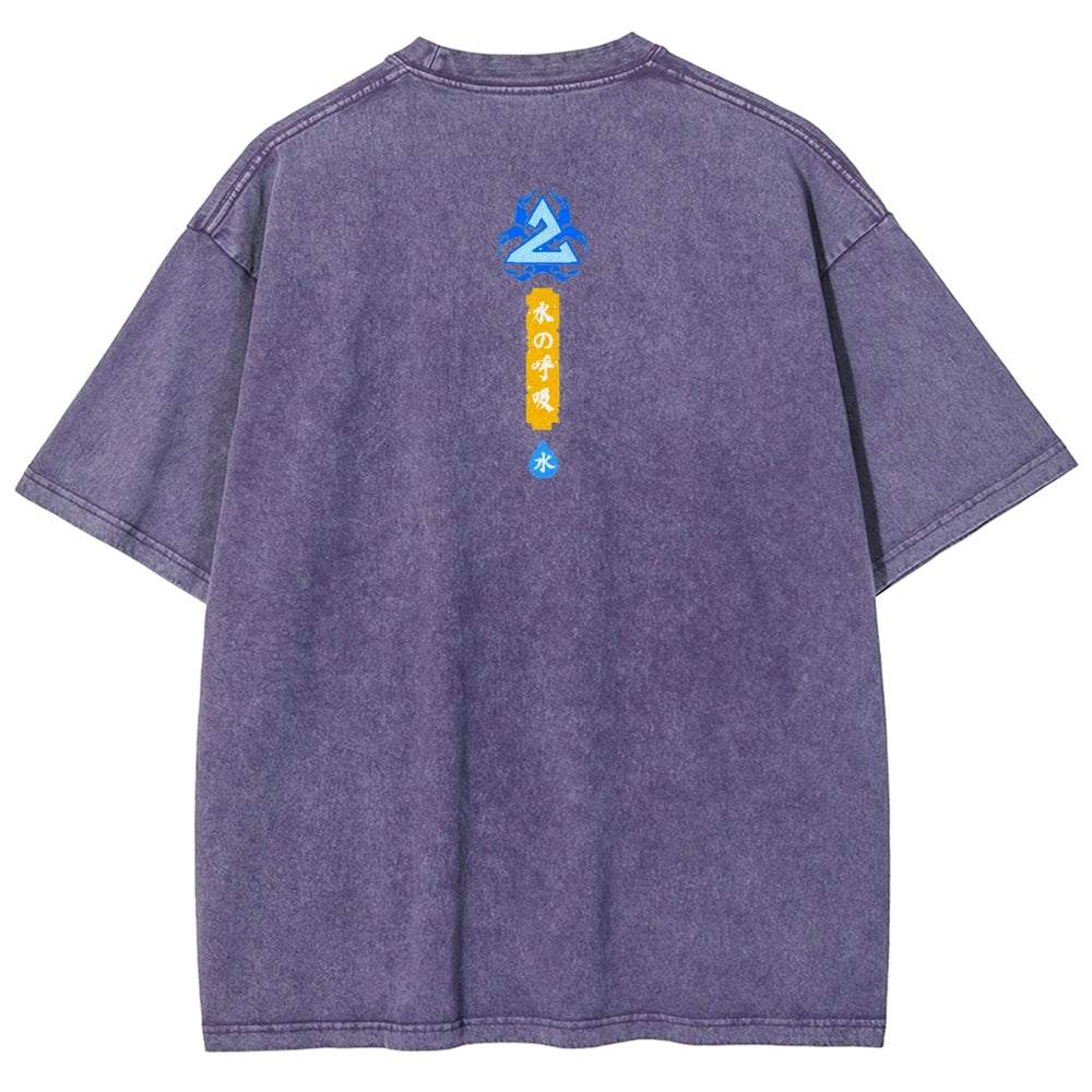 Unisex Fit Washed T-Shirt Demon Slayer
