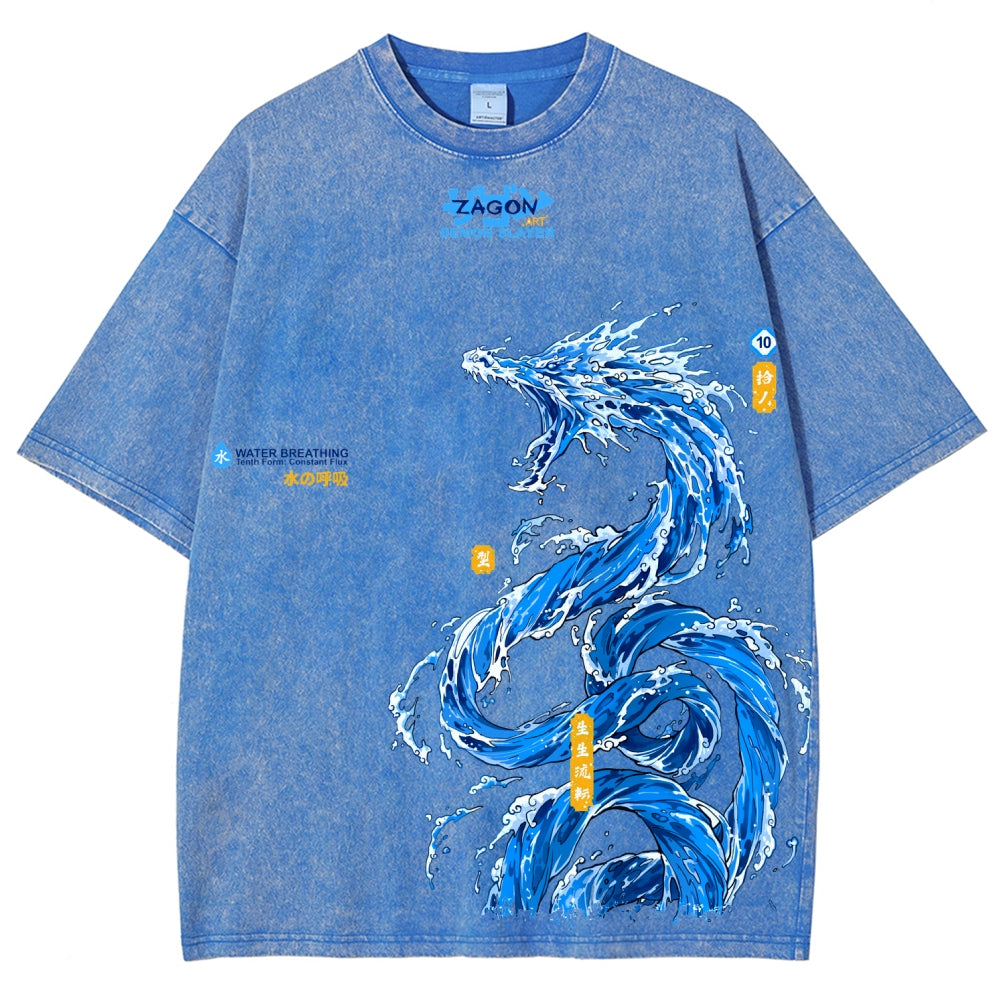 Unisex Fit Washed T-Shirt Demon Slayer