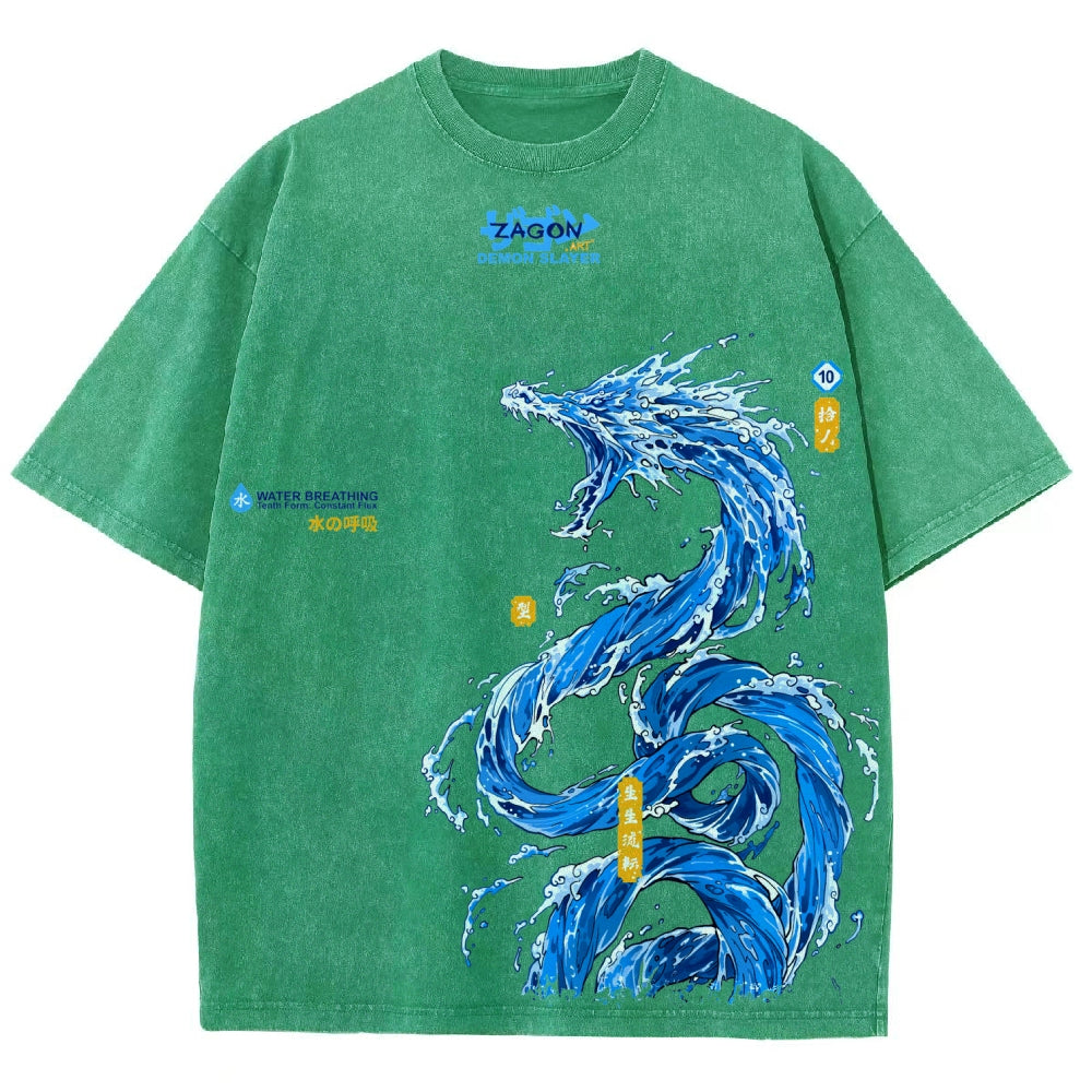 Unisex Fit Washed T-Shirt Demon Slayer