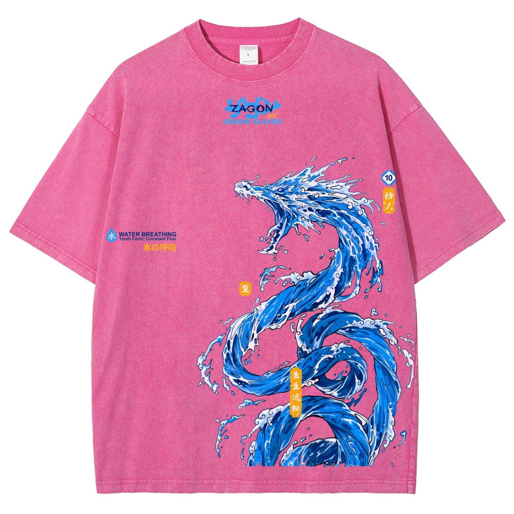 Unisex Fit Washed T-Shirt Demon Slayer