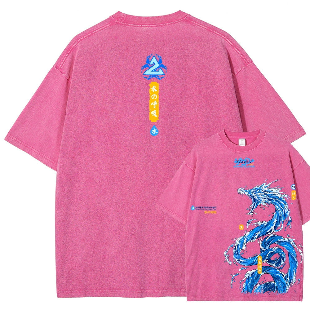 Unisex Fit Washed T-Shirt Demon Slayer